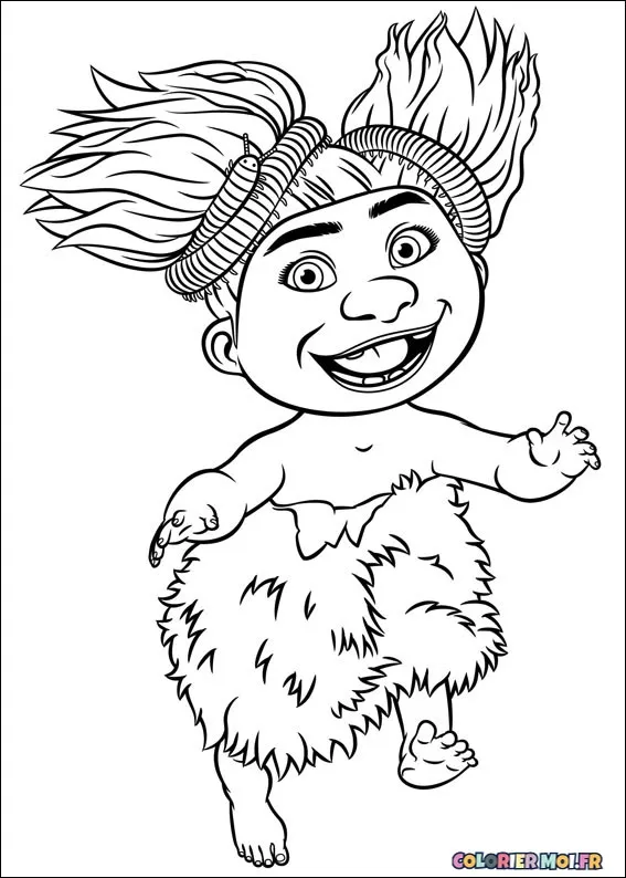 dessin de Les Croods 16 à télécharger imprimer et colorier.