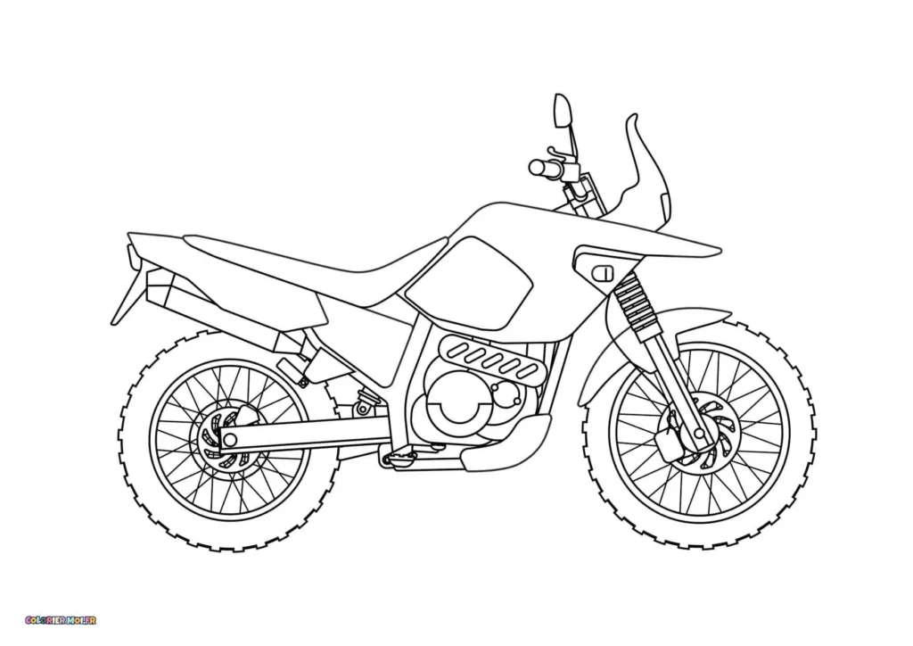 dessin de Motos 13 à télécharger imprimer et colorier.