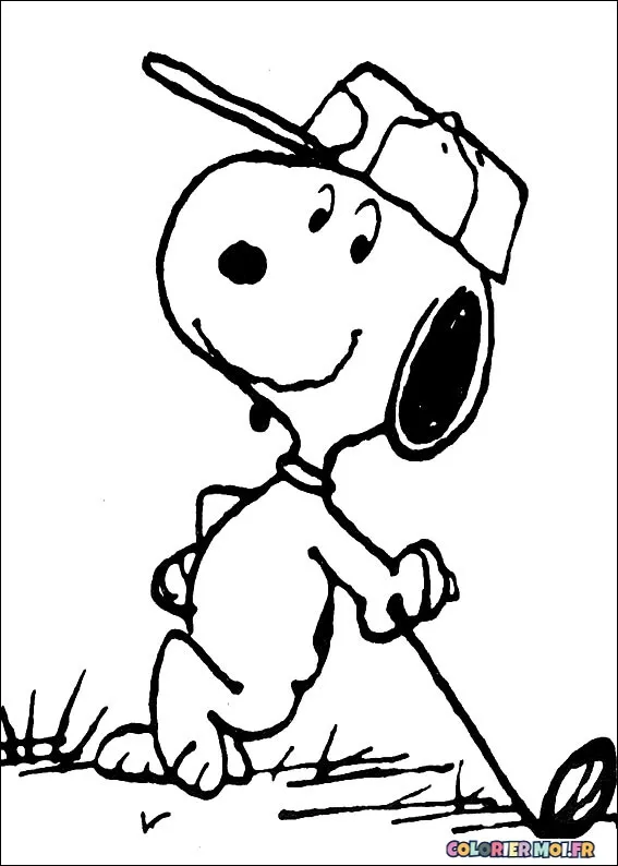 dessin de Snoopy 05 à télécharger imprimer et colorier.