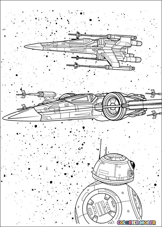 dessin de Star Wars   Le Reveil de la Force 06 à télécharger imprimer et colorier.