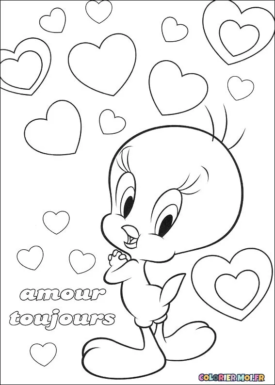 dessin de Tweety 47 à télécharger imprimer et colorier.