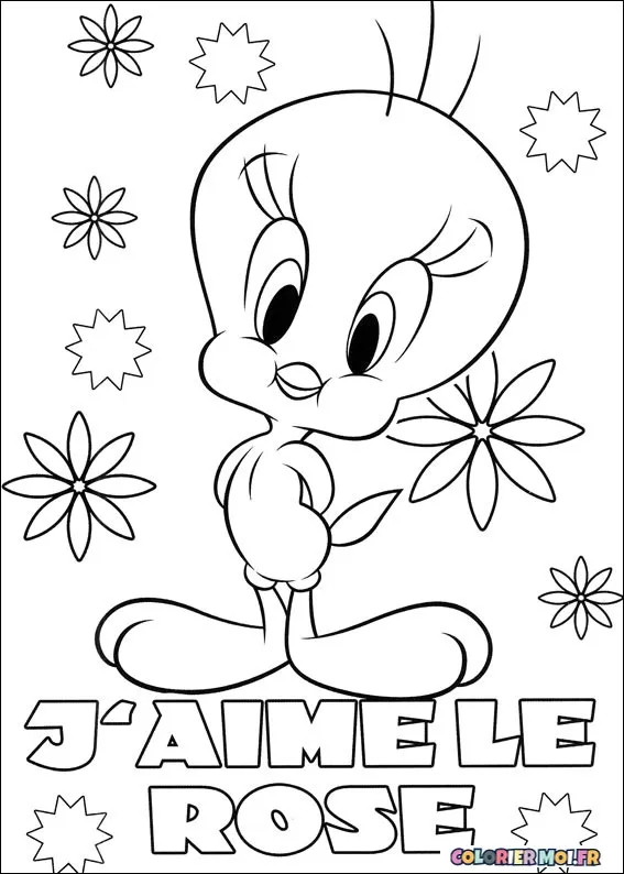 dessin de Tweety 48 à télécharger imprimer et colorier.