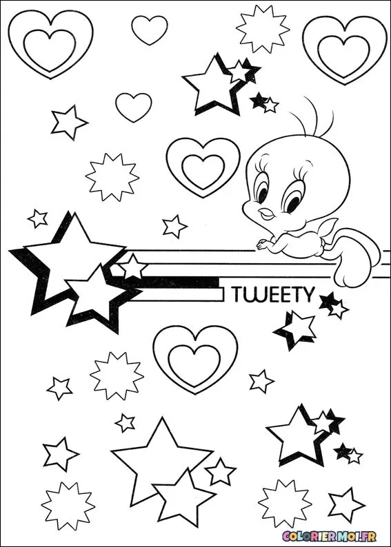 dessin de Tweety 53 à télécharger imprimer et colorier.