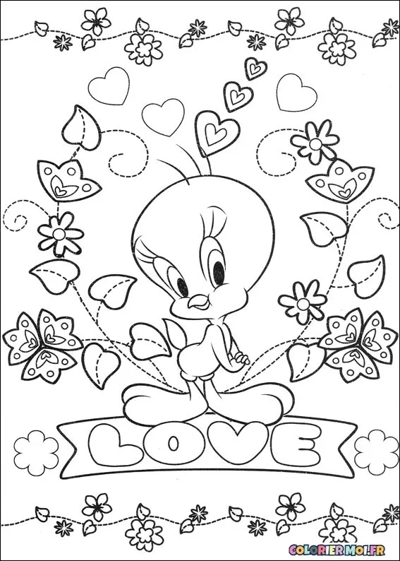 dessin de Tweety 59 à télécharger imprimer et colorier.