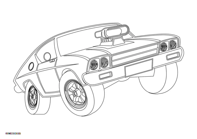 dessin de Voitures 129 à télécharger imprimer et colorier.