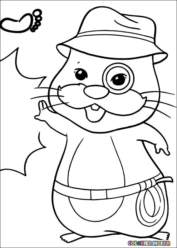 dessin de Zhu Zhu Pets 02 à télécharger imprimer et colorier.