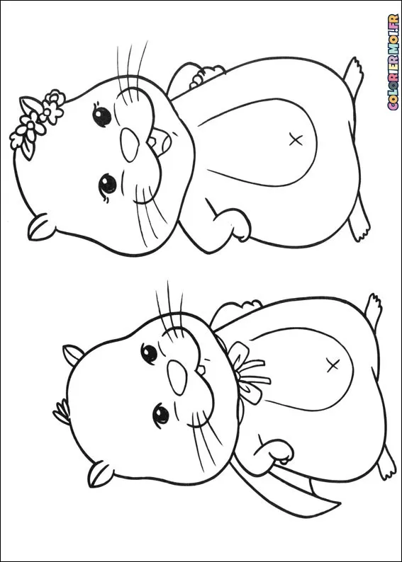 dessin de Zhu Zhu Pets 23 à télécharger imprimer et colorier.