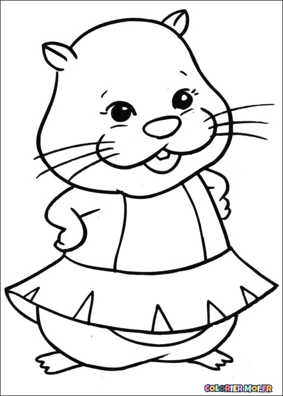 dessin de Zhu Zhu Pets 24 à télécharger imprimer et colorier.